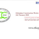 Ethiopian Construction Works Corporation New Job Vacancy 2022