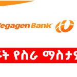 wegagn bank new jobs